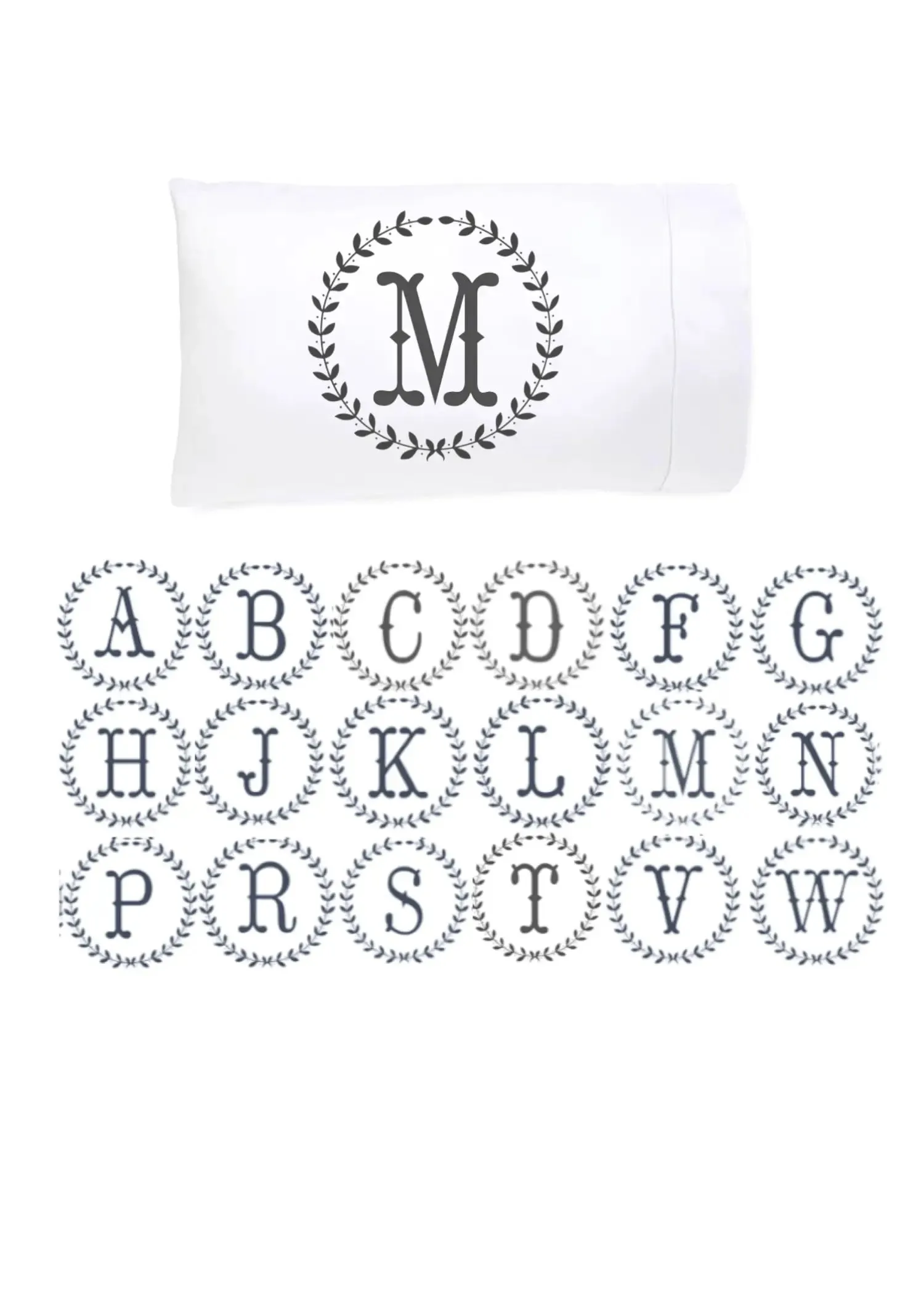 Initial "H" Luxury Bamboo Sateen Pillowcase