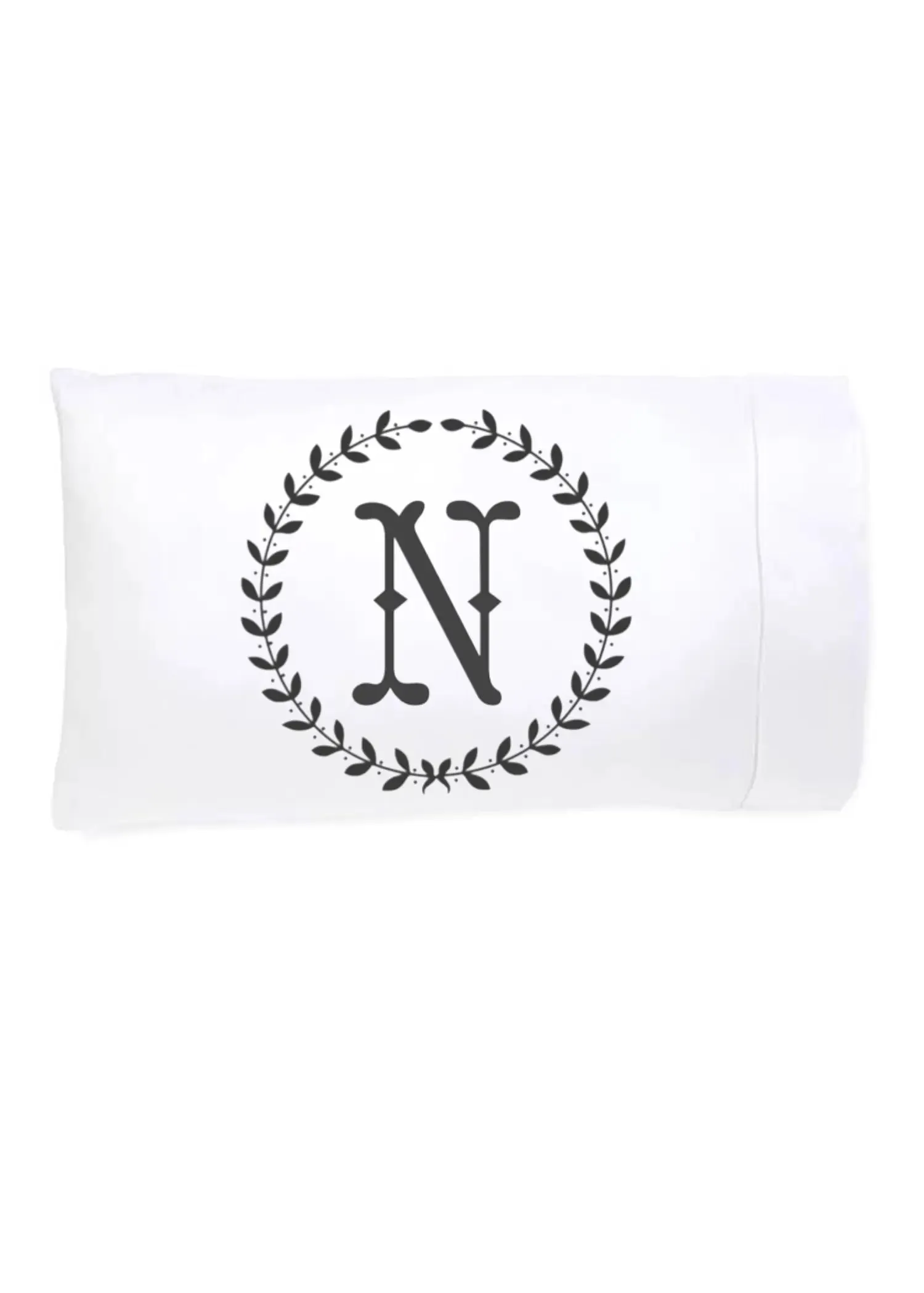 Initial "N" Luxury Bamboo Sateen Pillowcase