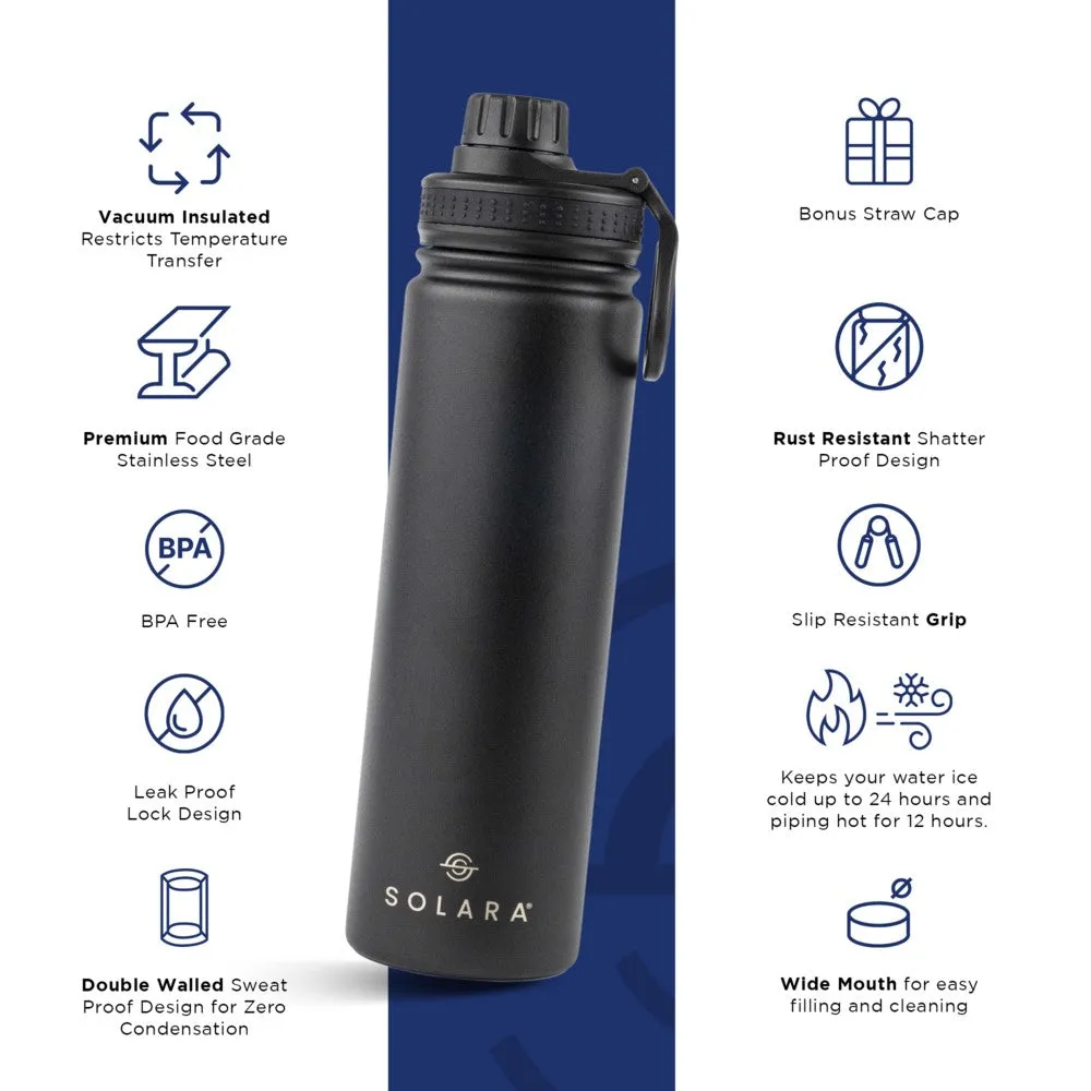 Insulated Water Bottle (2 Caps)