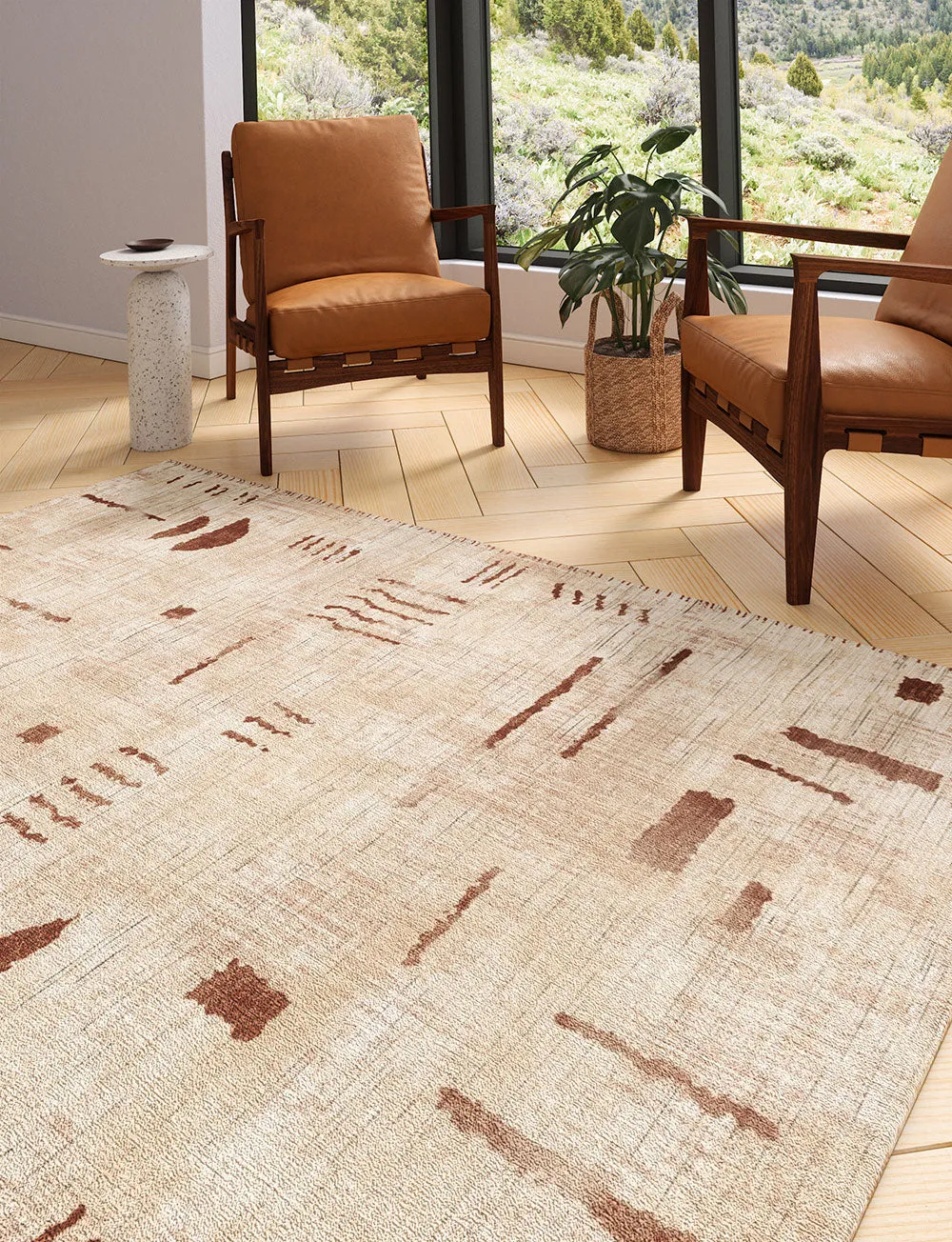 Jama Natural Red Rug