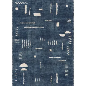 Jama Navy Blue Rug - Second Love