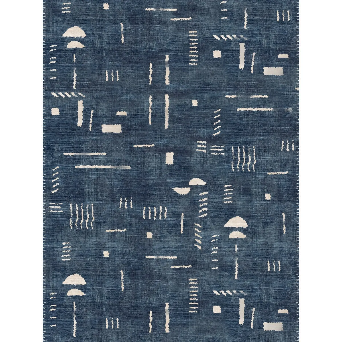 Jama Navy Blue Rug - Second Love