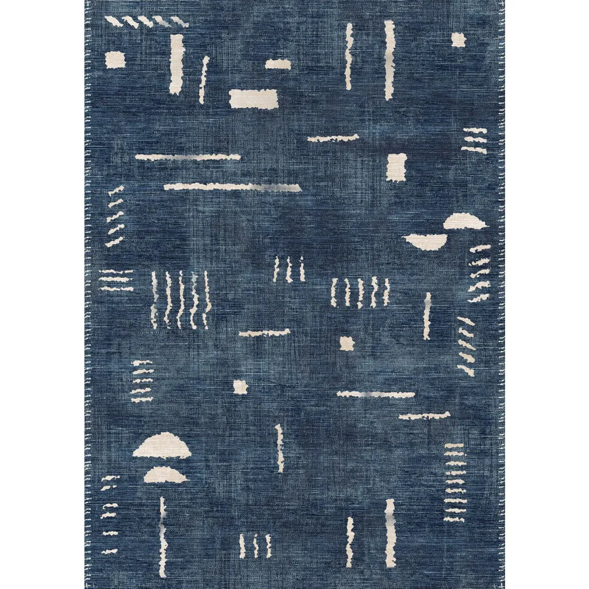 Jama Navy Blue Rug - Second Love