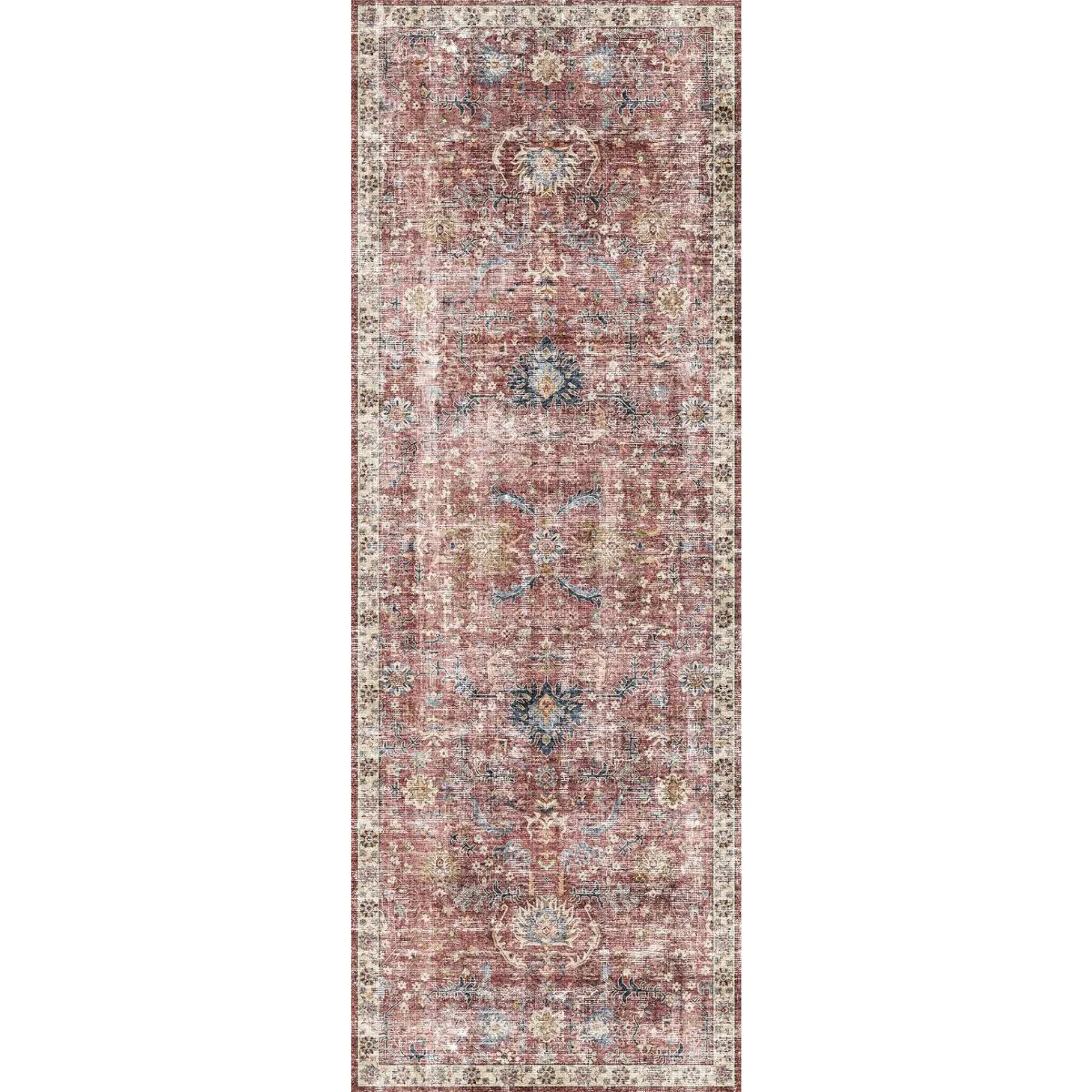 Jasper Rose Taupe Red Rug - Second Love