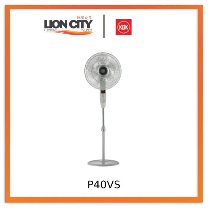 KDK P40VS Black/White 40cm Stand Fan