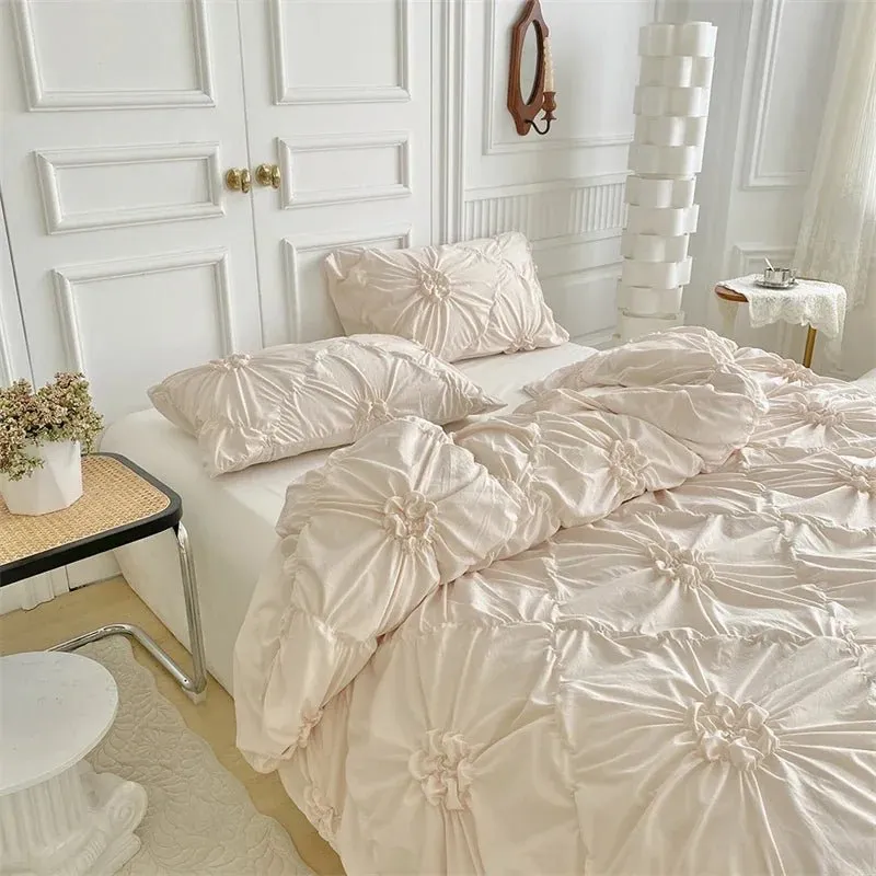 King Size Pinch Pleated Duvet Cover Set