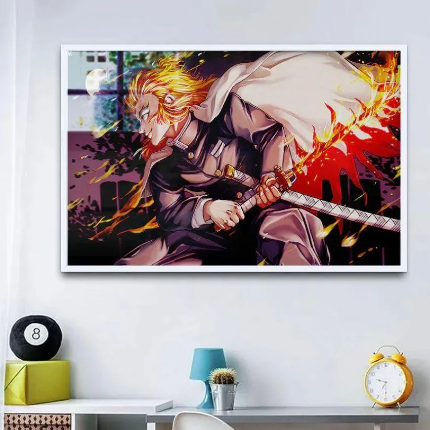 Kyojuro Rengoku HD Canvas Wall Painting