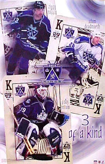 L.A. Kings "Three of a Kind" Poster (Zigmund Palffy, Deadmarsh, Felix Potvin) - Starline 2001