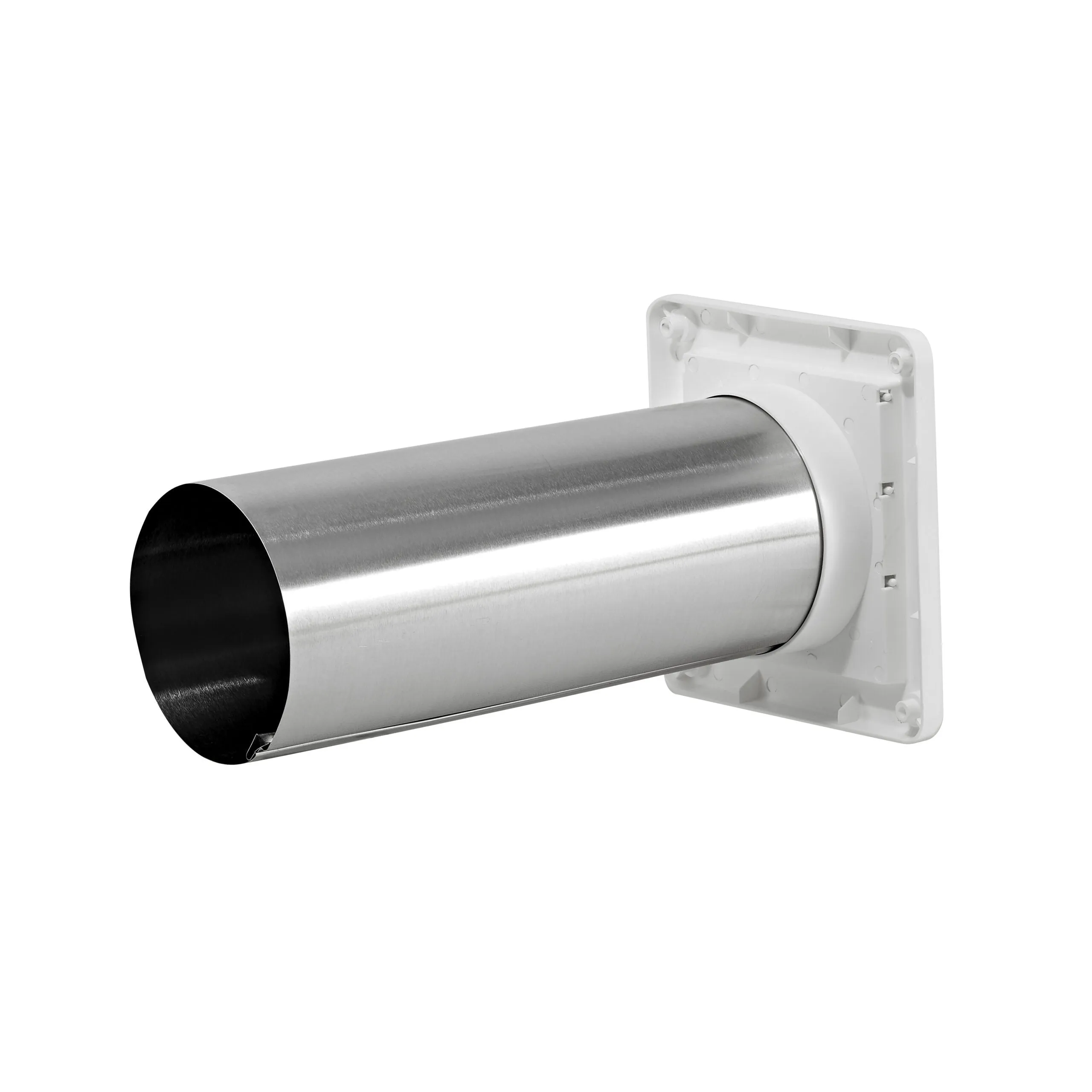 Lambro Industries 4 inch White Plastic Exhaust Wall Louvered Vent (4" White)