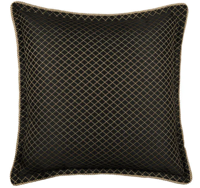 Lancaster European Pillowcase Black