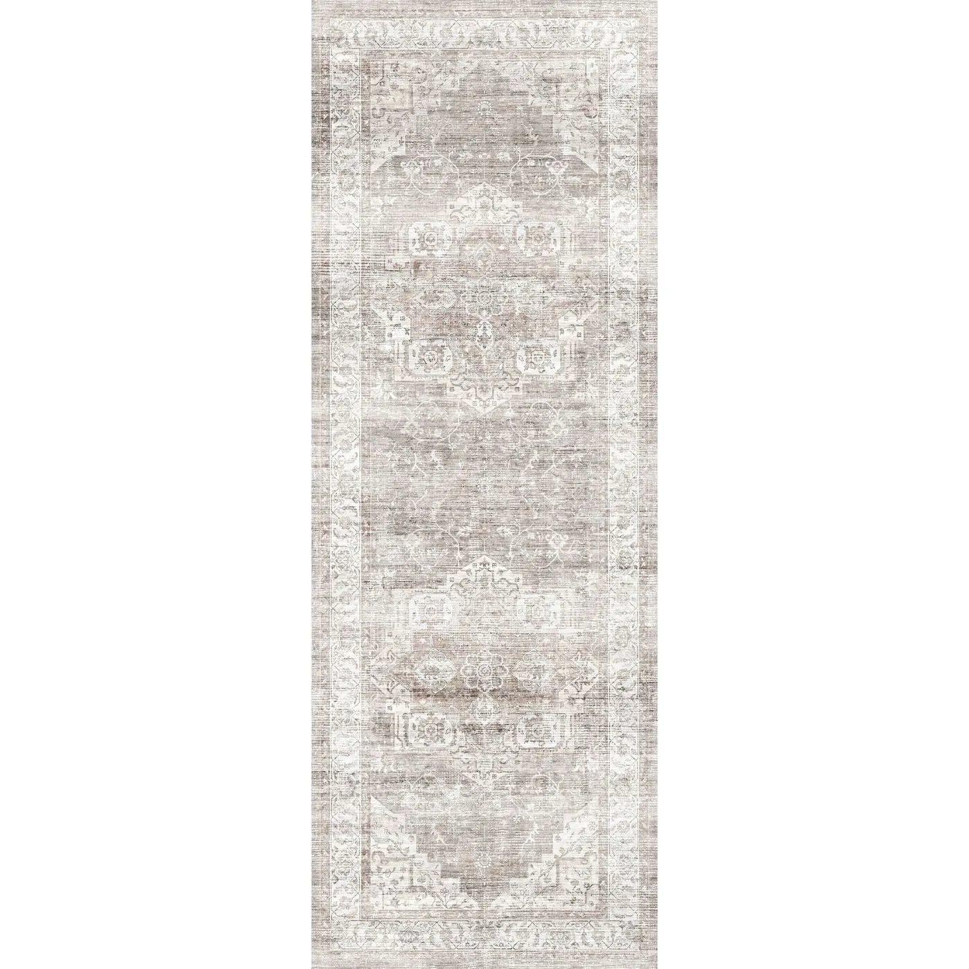 Leah Beige White Rug - Second Love