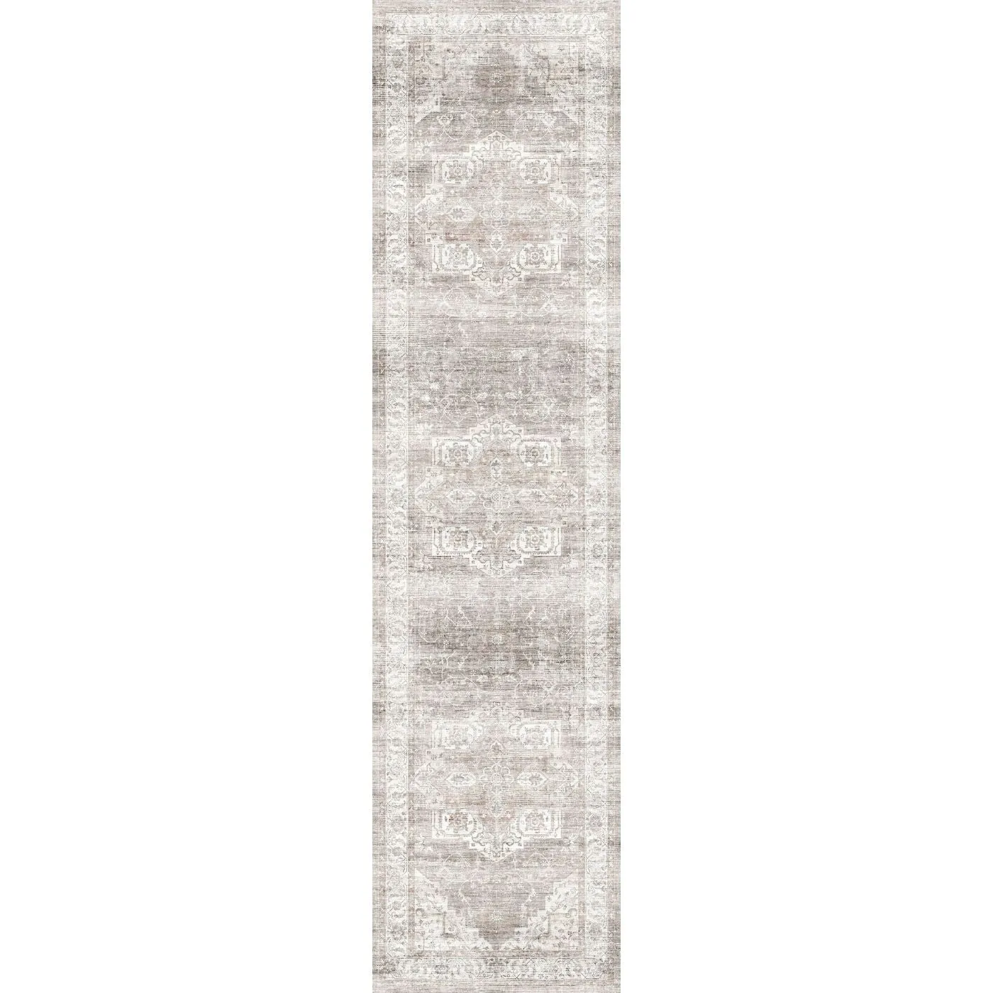 Leah Beige White Rug - Second Love