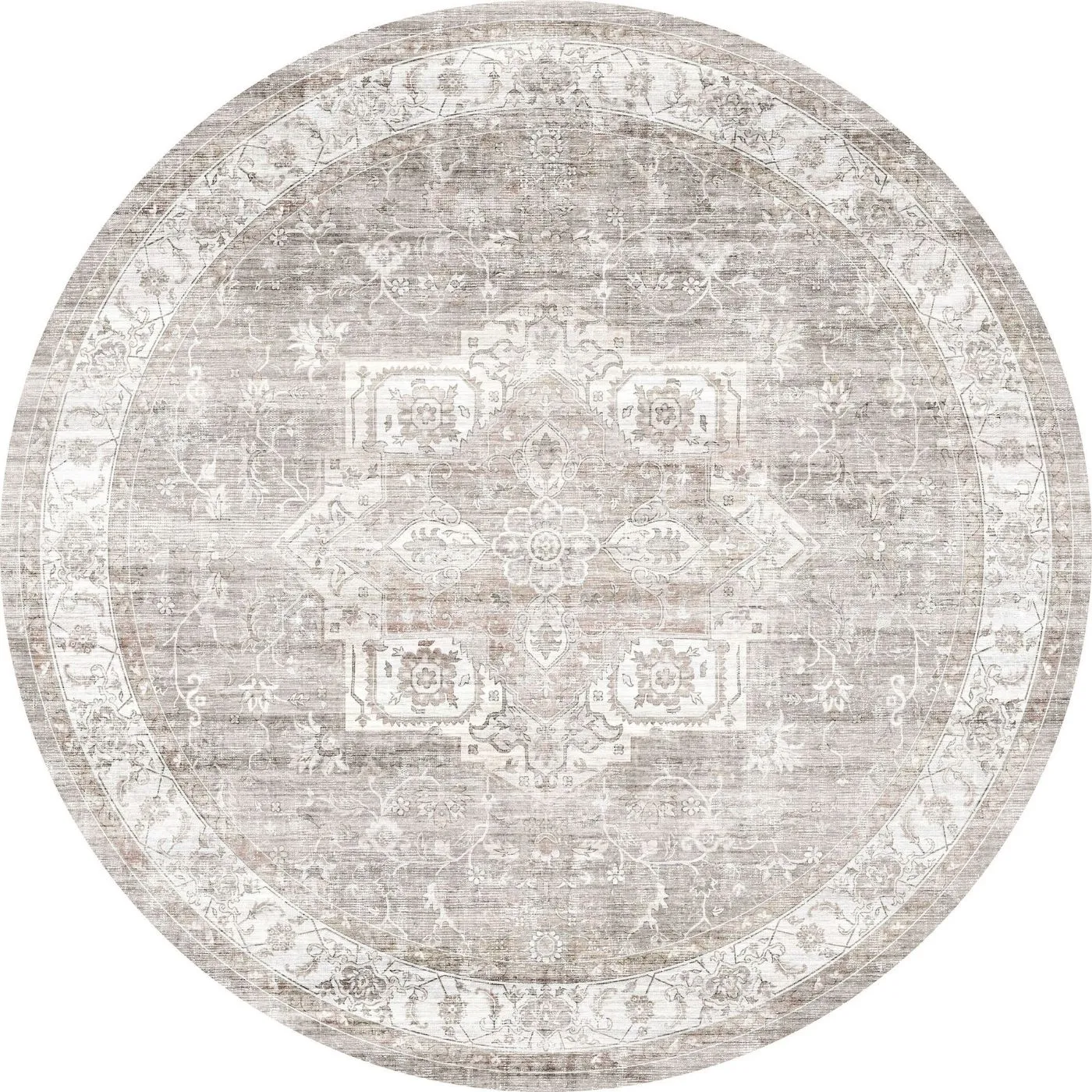 Leah Beige White Rug - Second Love