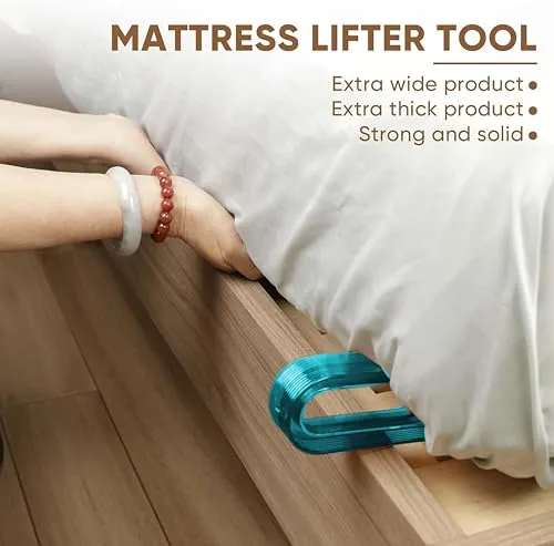 Leawall Mattress Lifter Tool, Bedsheet Tucker Tool,Bedsheet Mattress Lifter Stand,Bed Lifter Helps Lift and Hold Mattress Wedge Elevator Tool,Bed Making Tool Can Tuck Sheets(1 Pc,multicolor)