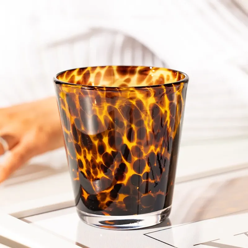 Leopard Retro Drinking Glass