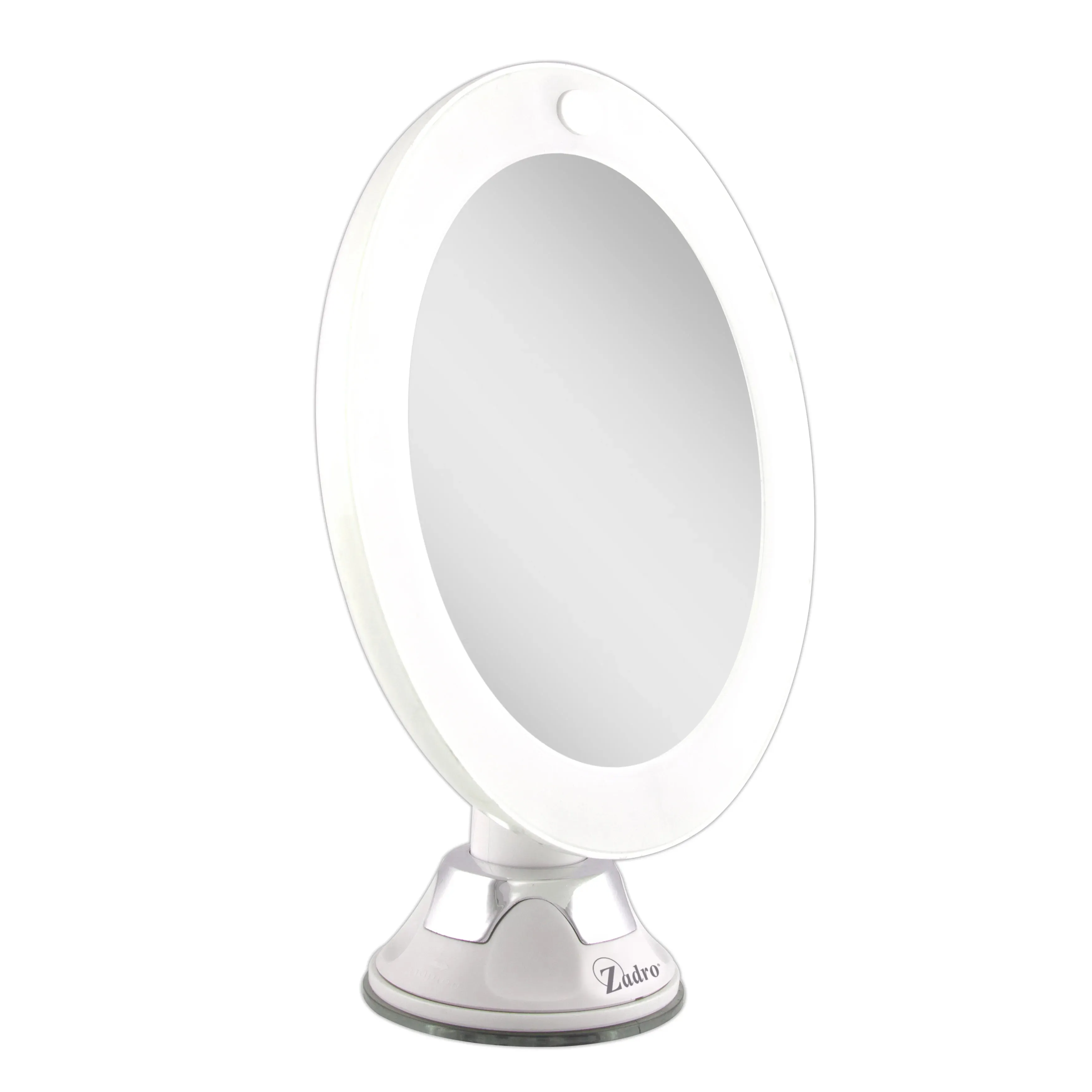 Lighted Z'Swivel Power Suction Cup Mirror 10X