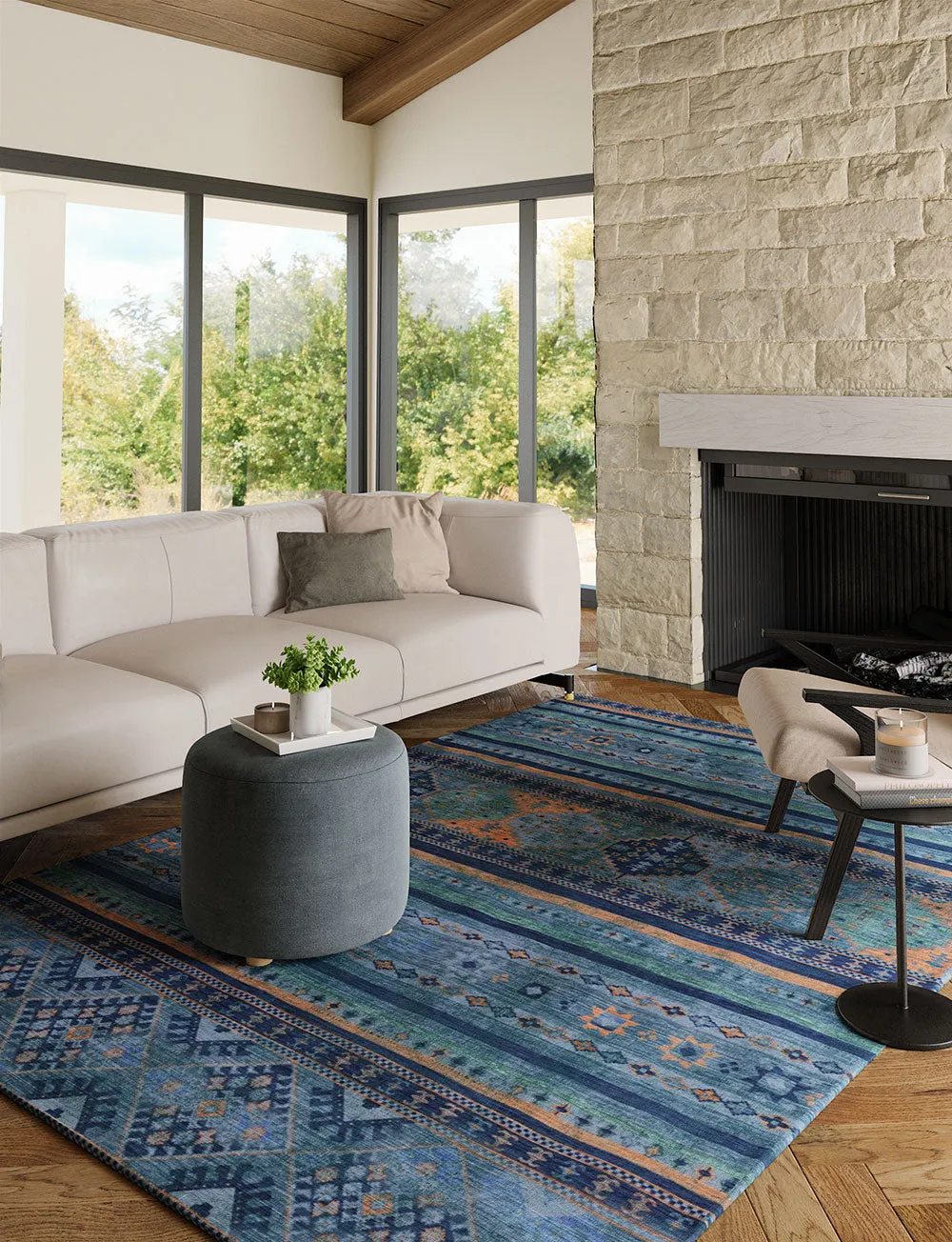 Lionelle Blue Multi Rug