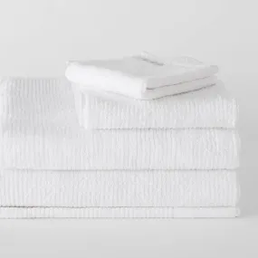 Living Textures Trenton Towel Collection by Sheridan WHITE