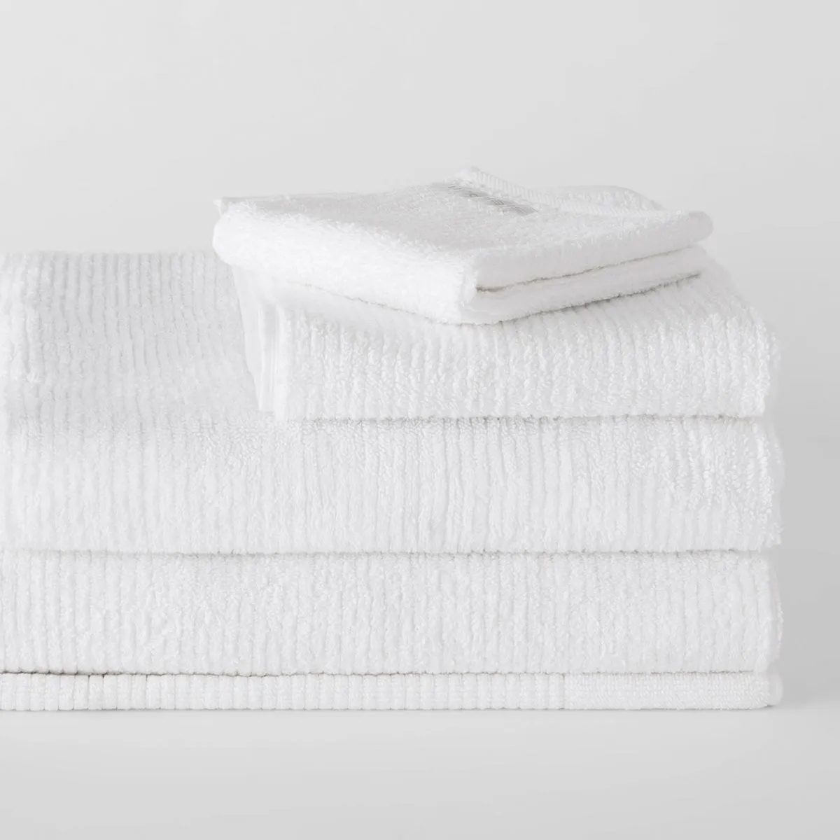 Living Textures Trenton Towel Collection by Sheridan WHITE