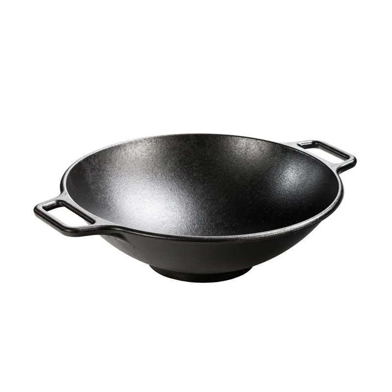 Lodge 14 Inch Cast Iron Wok, With Loop Handles 14” 7.25QT L14W