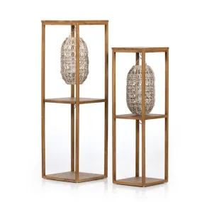 Lorca Vintage Natural Lantern Towers (Set of 2)