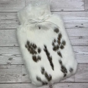 Luxury Rabbit Fur Hot Water Bottle | One of a kind | Incredible heat retention | Unique, stunning real fur hot water bottles - Large bottle - #212