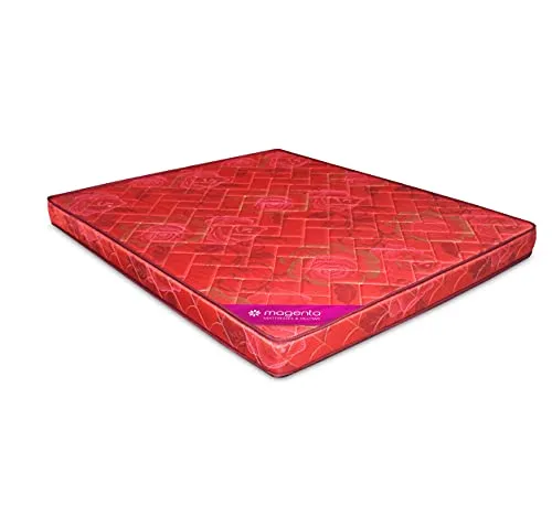 Magenta Siesta 5 Inch High Resilience Foam Dual Comfort Mattress, Single Size Medium Firm Mattress with Superior Comfort Pressure Relief & Cooler Sleeping -(Red, 75 X 36 X 5 Inch)