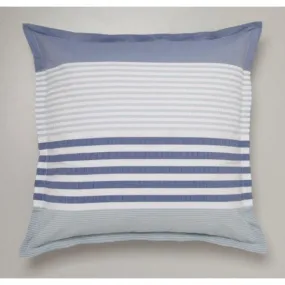 Marina Blue Striped European Pillowcase by Logan and Mason