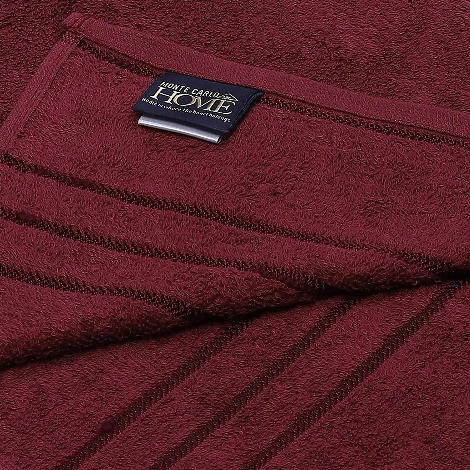 Maroon Cotton 350 GSM Bath Towel