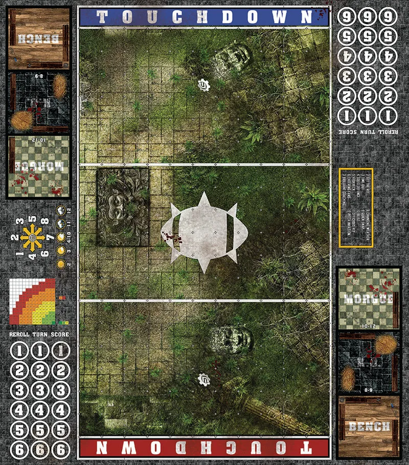 Mats by Mars: Forgotten Temple Altar  Fantasy Football Play Mat / Pitch