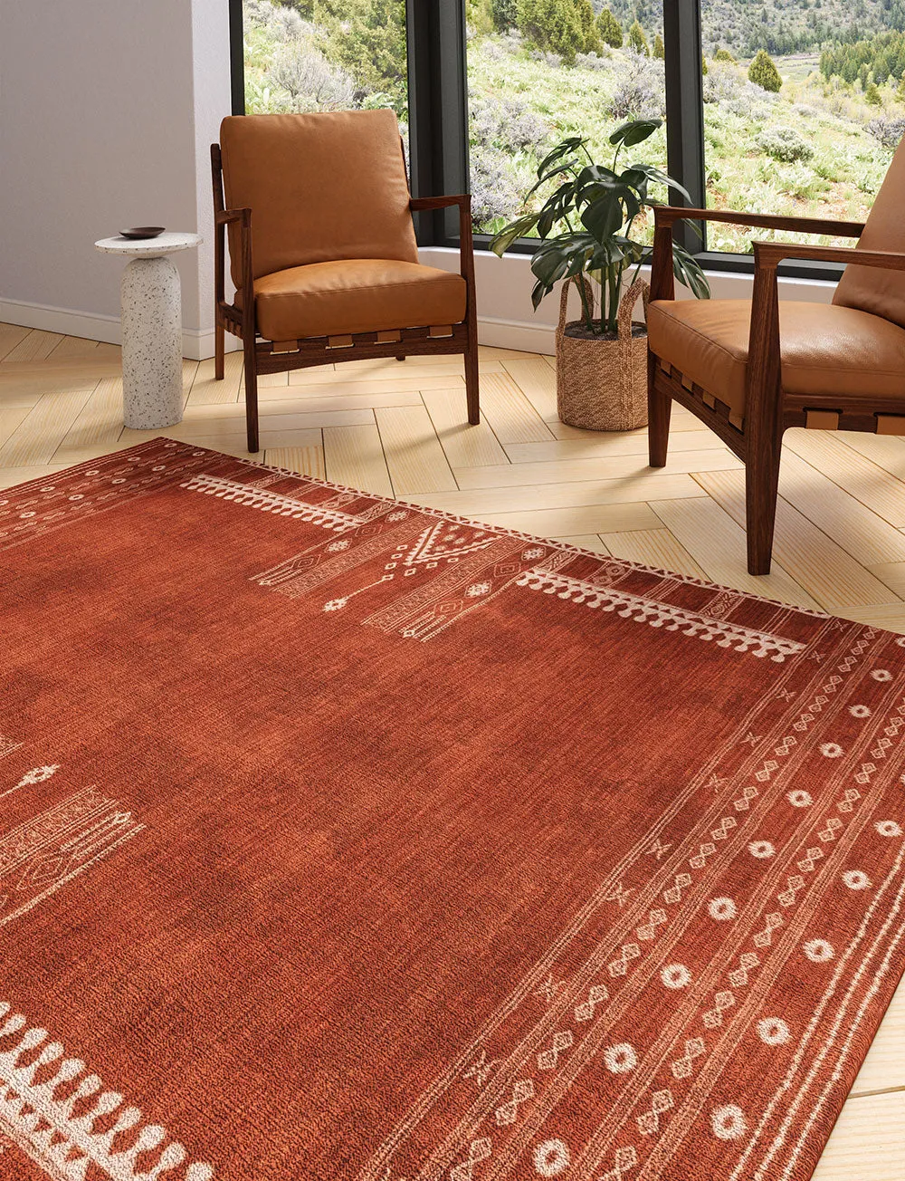 Mazela Orange Rug