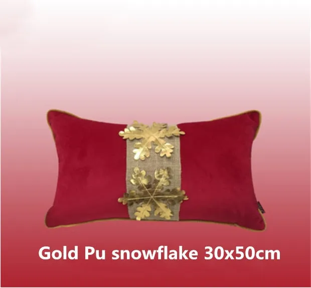 Merry Christmas Cushion Cover Luxury Gold Embroidery Throw Pillow Cases