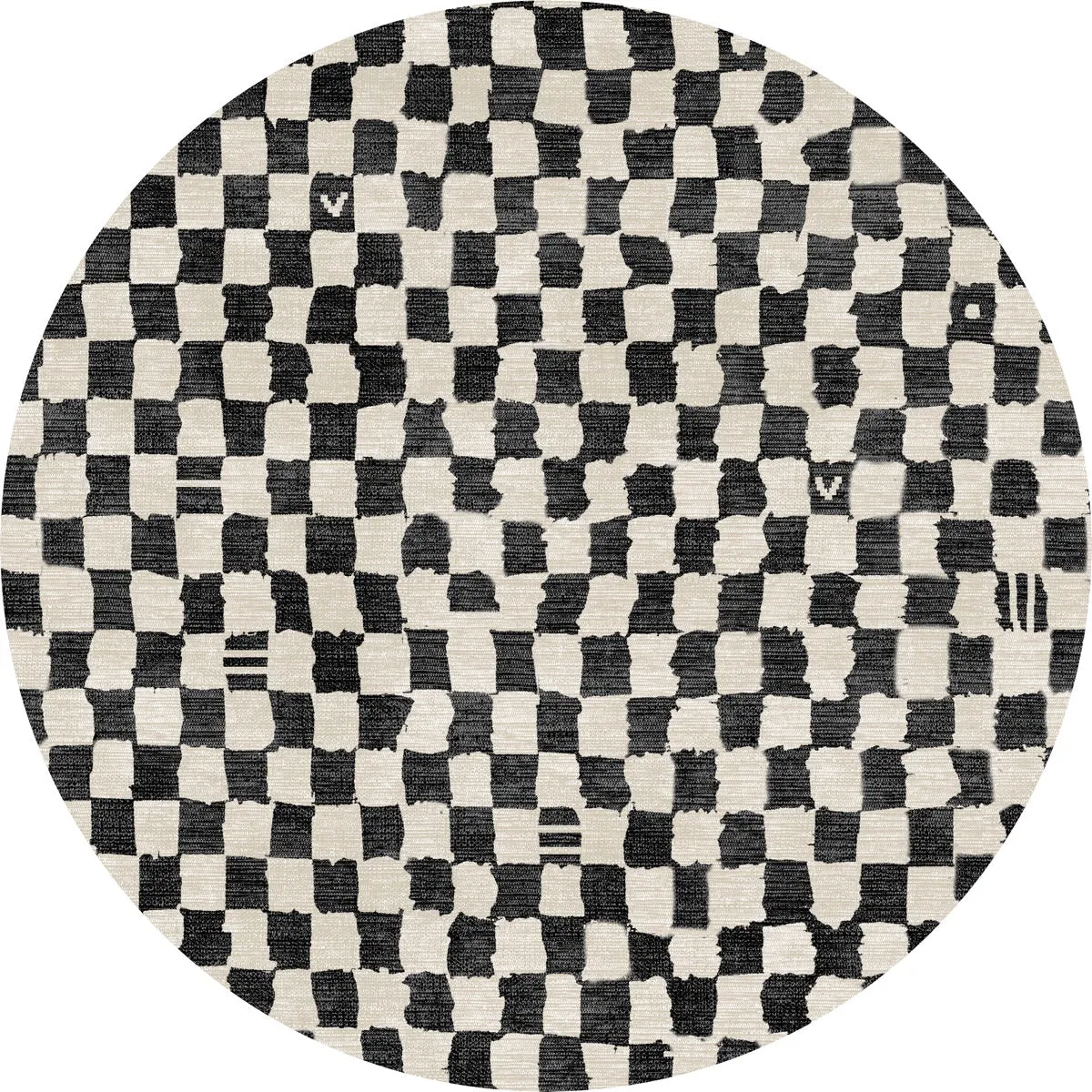 Metro Checkered Black & White Rug - Second Love