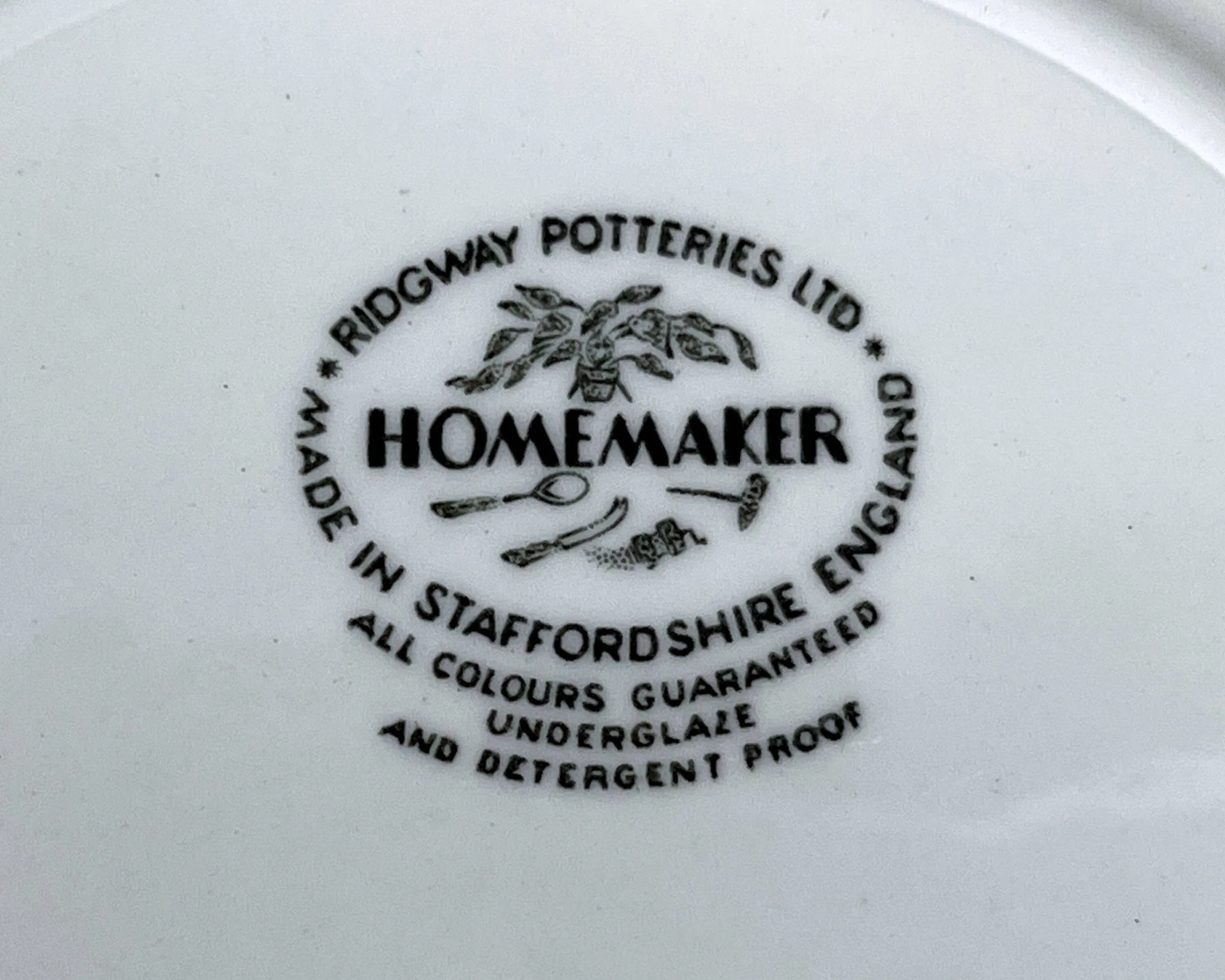 Mid Century Modern Homemaker Dinner Plate by Ridgway England 10