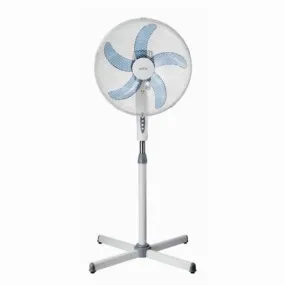 Mistral 40cm White / Black 5 Blade Pedestal Fan