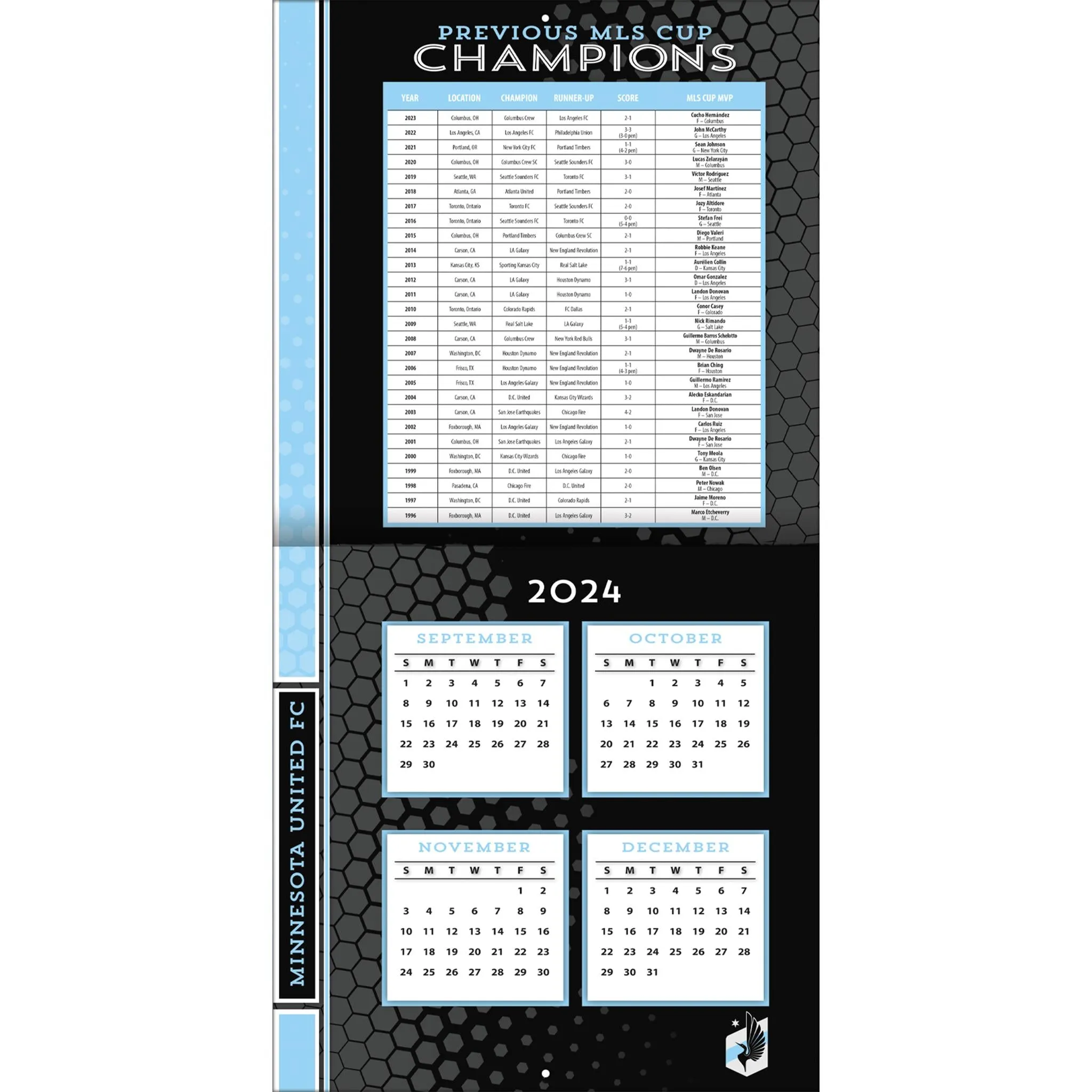 MLS Minnesota United Wall 2025 Calendar - Online Exclusive