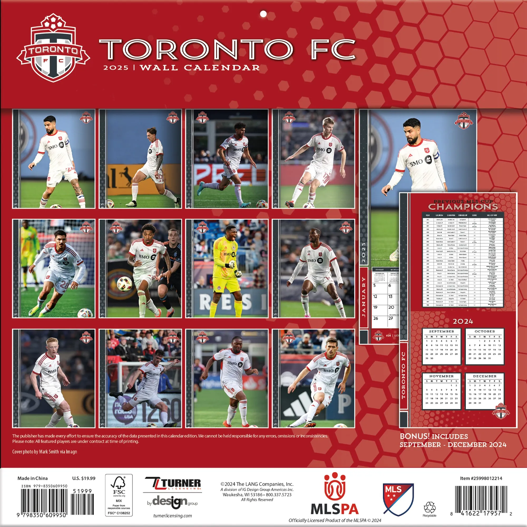 MLS Toronto Wall 2025 Calendar