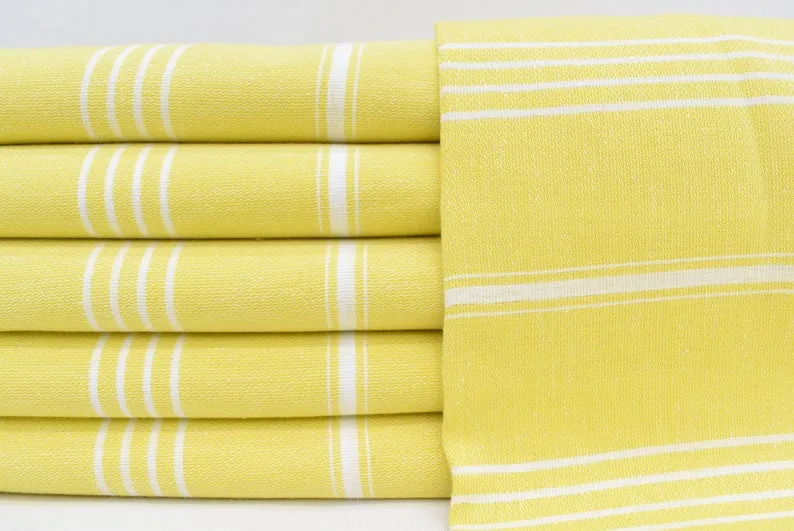 MONACO BRIGHT YELLOW TURKISH TOWEL