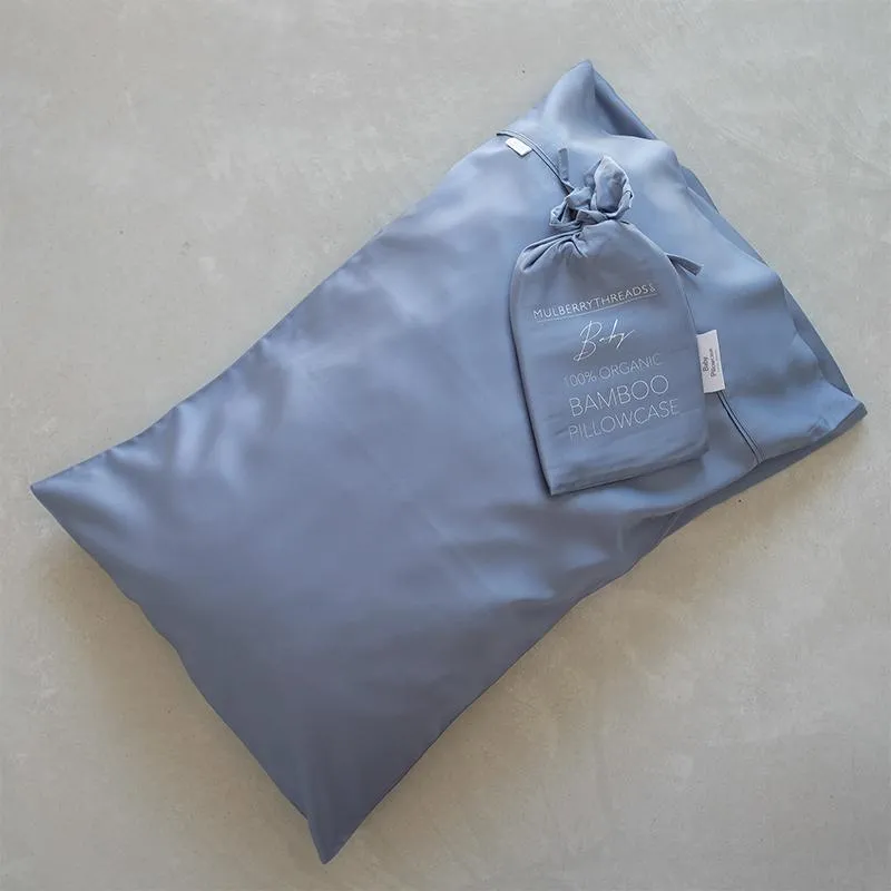 Mulberry Threads - Organic Bamboo Baby Pillowcase - Chambray