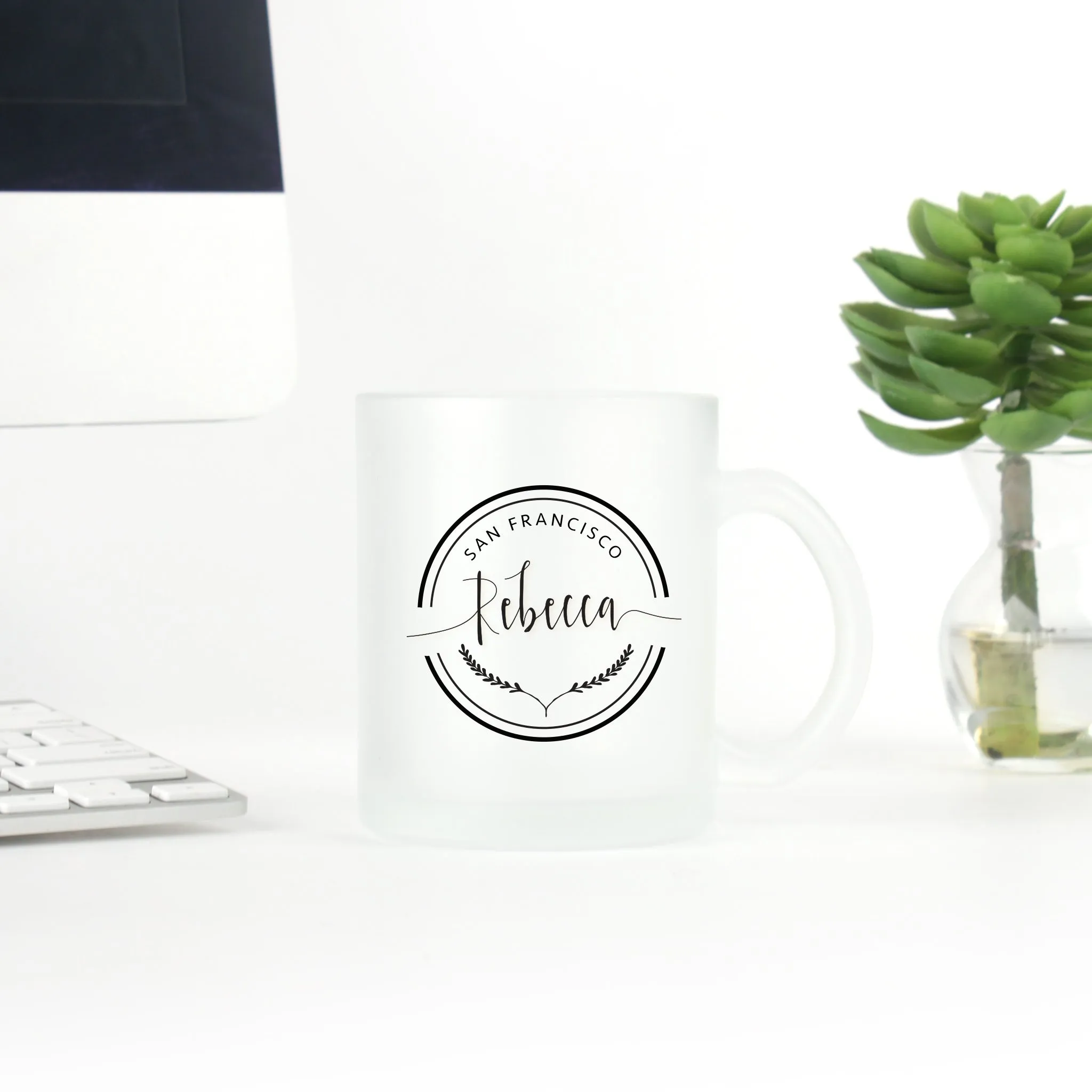 Name and Laurel Custom Mug