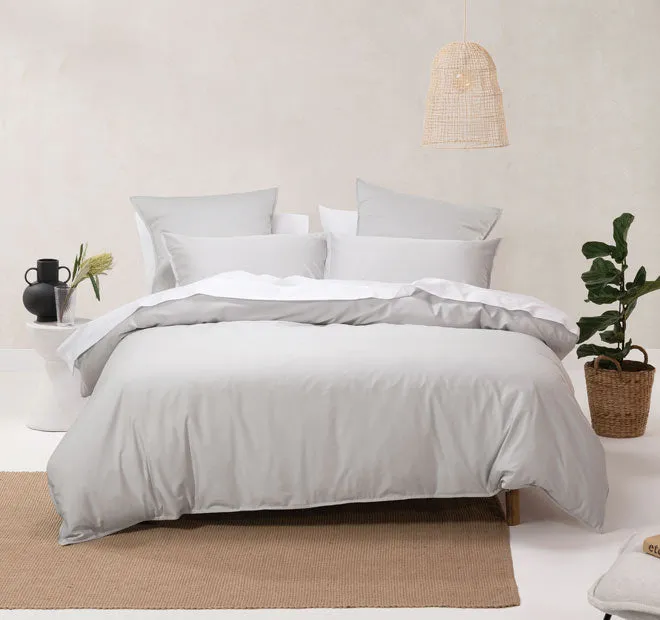 Nara 400THC Bamboo Cotton European Pillowcase Silver