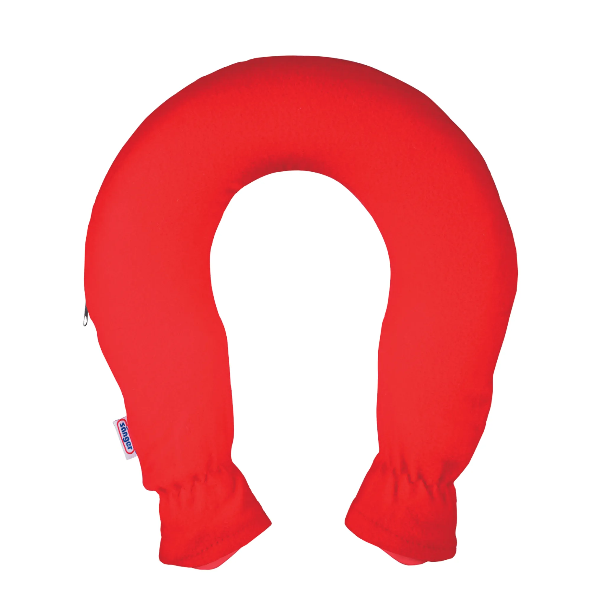 Neck Hot Water Bottle with Soft Red Fleece Cover