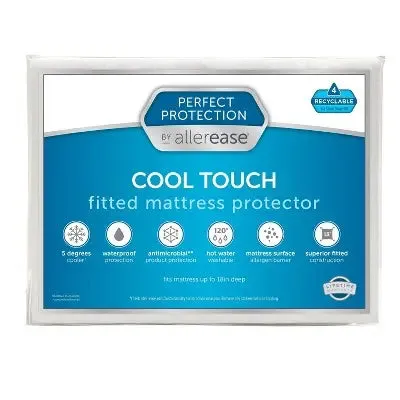 New - Full Perfect Protection Cool Touch Mattress Protector - Allerease