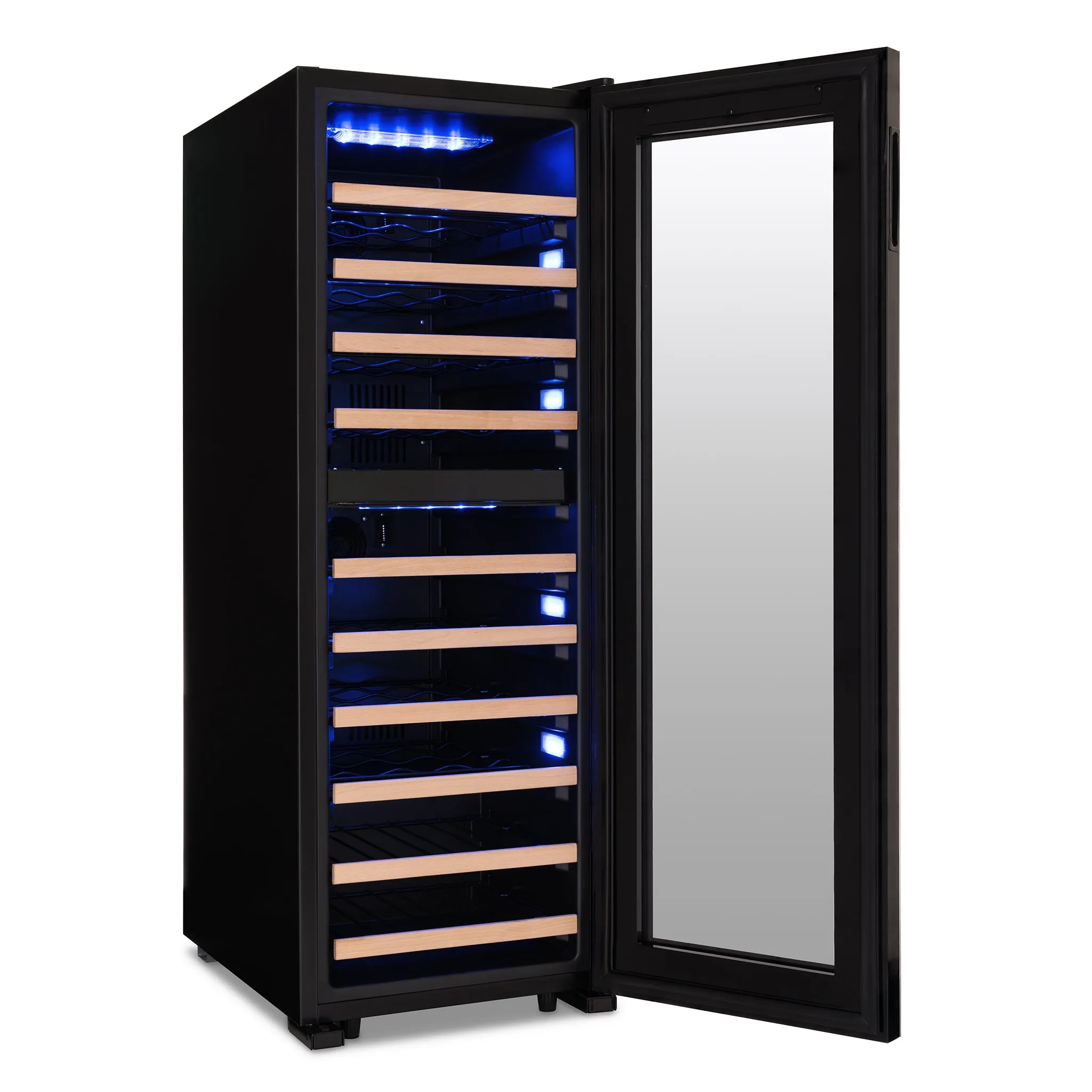 Newair® 56-Bottle 16.9" Black Freestanding Dual Zone Wine Fridge