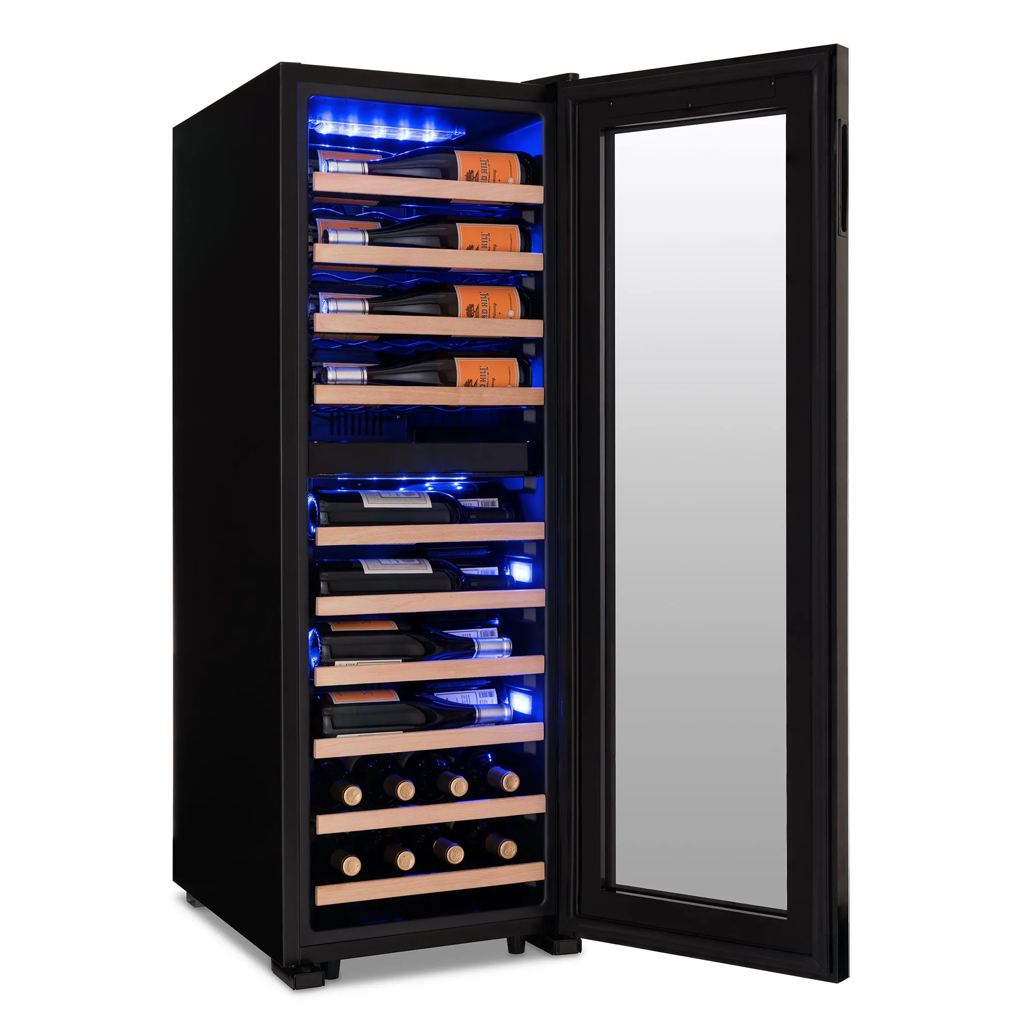 Newair® 56-Bottle 16.9" Black Freestanding Dual Zone Wine Fridge