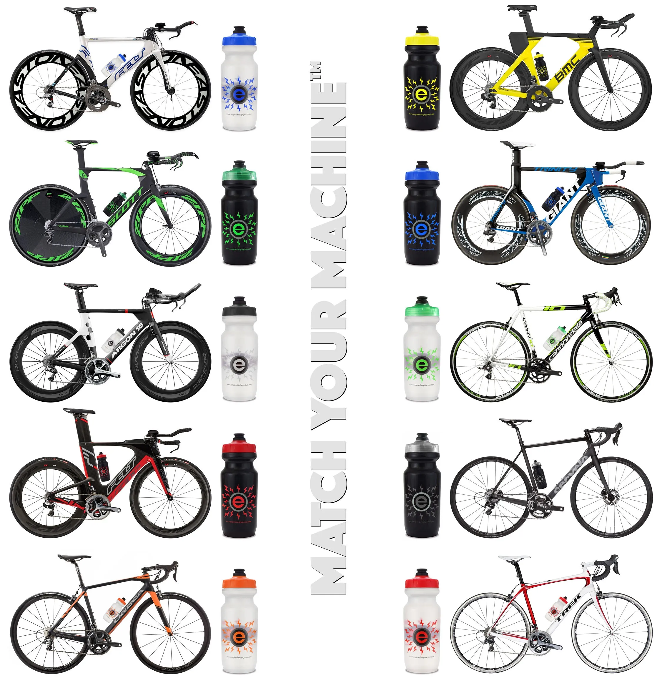 NGN Sport – High Performance Bike Water Bottles – 21 oz | Black & Blue (2-Pack)