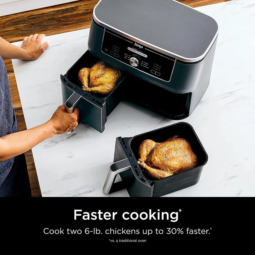 Ninja DZ401 Foodi 6-in-1 10-qt. XL 2-Basket Air Fryer - Refurbished - Open Box