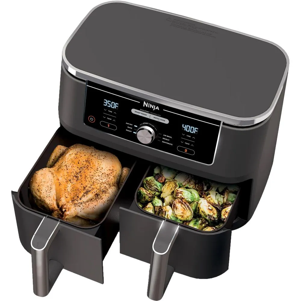 Ninja DZ401 Foodi 6-in-1 10-qt. XL 2-Basket Air Fryer - Refurbished - Open Box