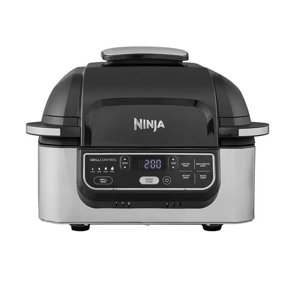 Ninja Foodi Health Grill and Air Fryer [AG301UK] 5.7 Litres, Brushed Steel and Black