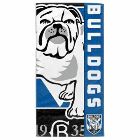 NRL Team Supporter Beach Bath Gym Towel - Canterbury Bulldogs -